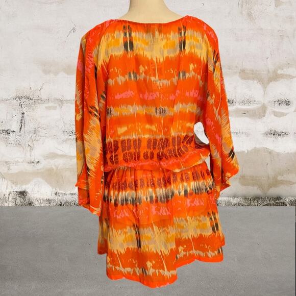 Bali Club NWT Beaded Pullover V-neck Cover-Up or Tunic Top Size Large - Picture 3 of 4